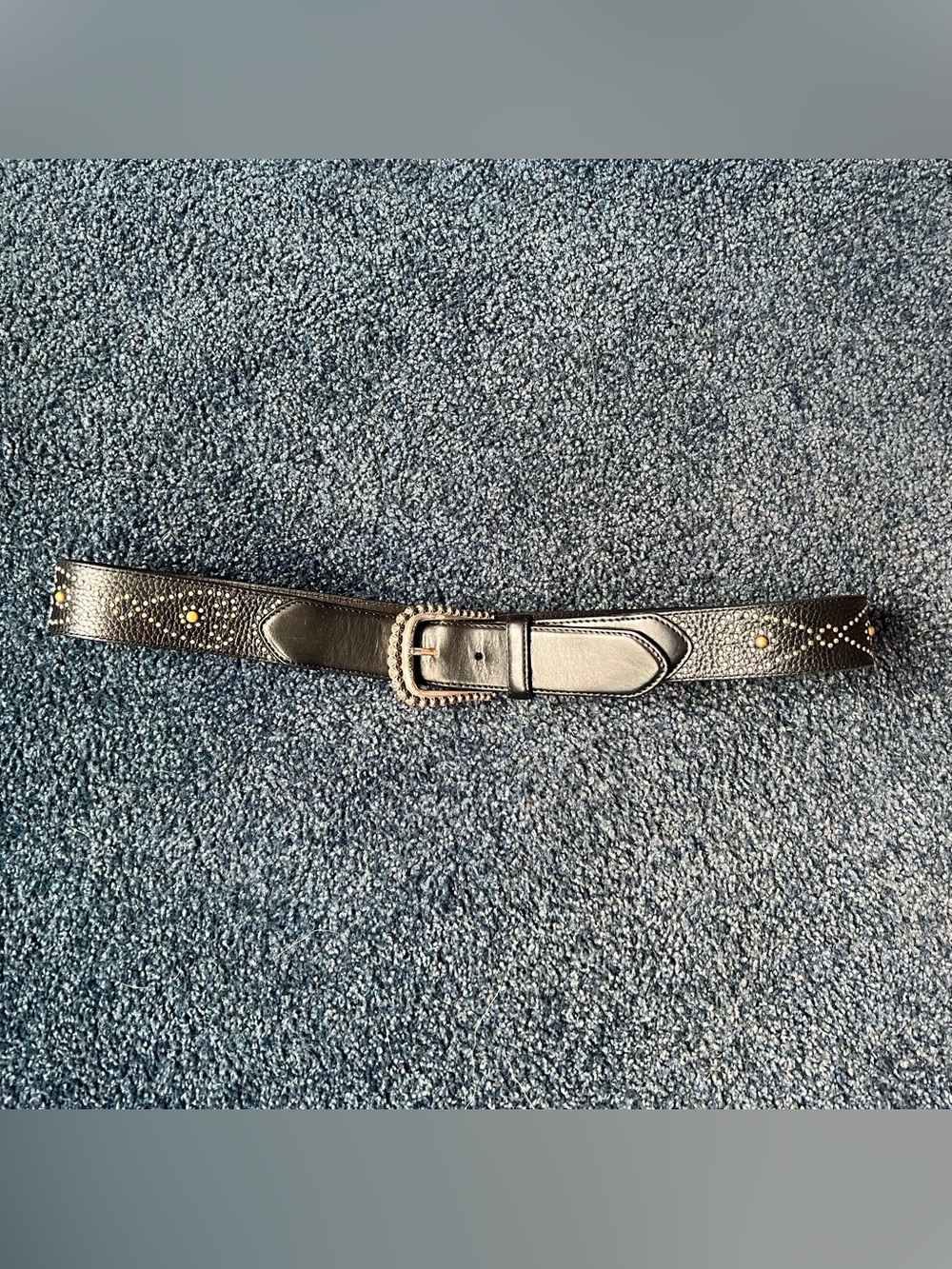 XXL Genuine Leather Brighton Black Studded Belt